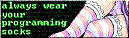 Always wear your programming socks stamp
